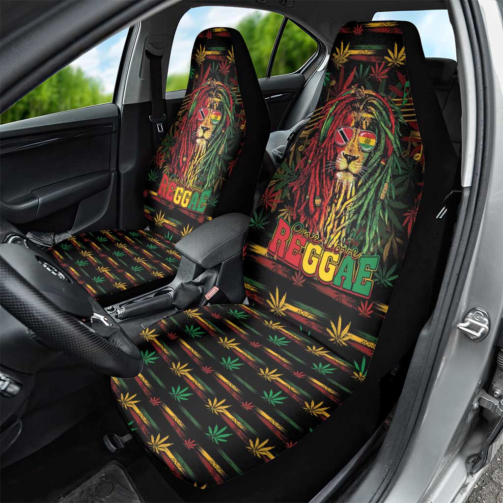 Trinidad and Tobago One Love Reggae Lion Car Seat Cover Caribbean Reggae Spirit