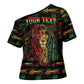 Personalized Trinidad and Tobago One Love Reggae Lion Cross Shoulder Shirt Caribbean Reggae Spirit