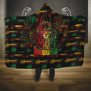 Trinidad and Tobago One Love Reggae Lion Hooded Blanket Caribbean Reggae Spirit