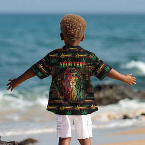 Personalized Trinidad and Tobago One Love Reggae Lion Kid Hawaiian Shirt Caribbean Reggae Spirit