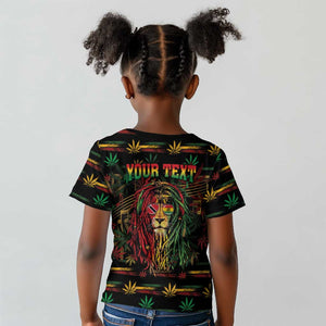 Personalized Trinidad and Tobago One Love Reggae Lion Kid T shirt Caribbean Reggae Spirit