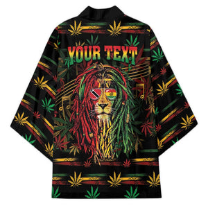 Personalized Trinidad and Tobago One Love Reggae Lion Kimono Caribbean Reggae Spirit