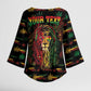 Personalized Trinidad and Tobago One Love Reggae Lion Kimono Sleeve Blouse Caribbean Reggae Spirit