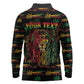 Personalized Trinidad and Tobago One Love Reggae Lion Long Sleeve Polo Shirt Caribbean Reggae Spirit