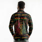 Personalized Trinidad and Tobago One Love Reggae Lion Long Sleeve Polo Shirt Caribbean Reggae Spirit