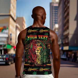 Personalized Trinidad and Tobago One Love Reggae Lion Men Tank Top Caribbean Reggae Spirit