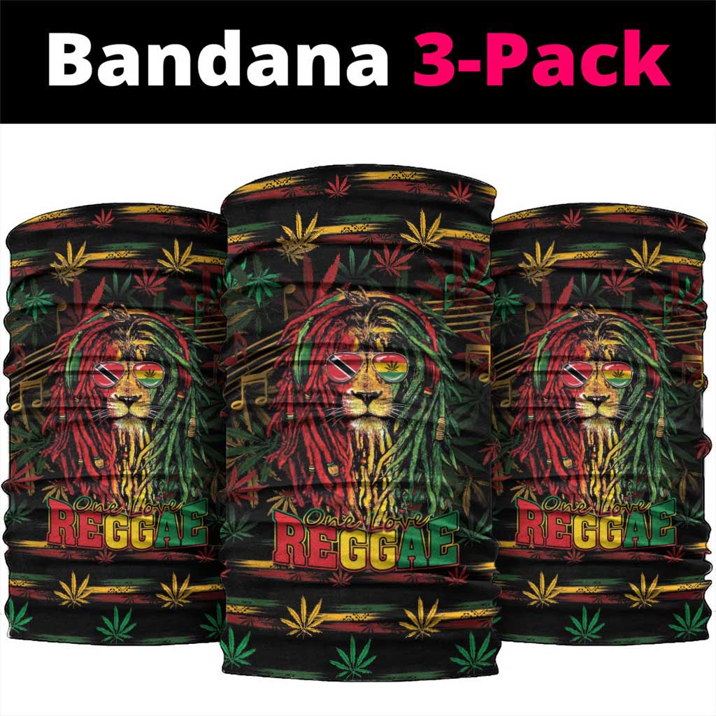Trinidad and Tobago One Love Reggae Lion Neck Gaiter Caribbean Reggae Spirit