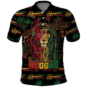Personalized Trinidad and Tobago One Love Reggae Lion Polo Shirt Caribbean Reggae Spirit