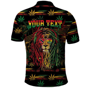Personalized Trinidad and Tobago One Love Reggae Lion Polo Shirt Caribbean Reggae Spirit