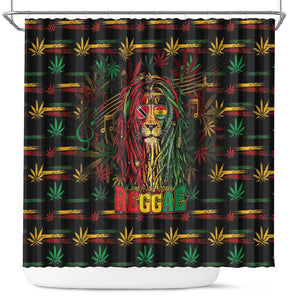 Trinidad and Tobago One Love Reggae Lion Shower Curtain Caribbean Reggae Spirit