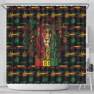Trinidad and Tobago One Love Reggae Lion Shower Curtain Caribbean Reggae Spirit