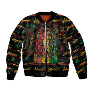 Personalized Trinidad and Tobago One Love Reggae Lion Sleeve Zip Bomber Jacket Caribbean Reggae Spirit