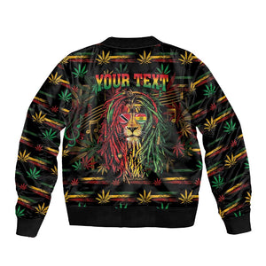 Personalized Trinidad and Tobago One Love Reggae Lion Sleeve Zip Bomber Jacket Caribbean Reggae Spirit