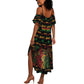 Personalized Trinidad and Tobago One Love Reggae Lion Summer Maxi Dress Caribbean Reggae Spirit