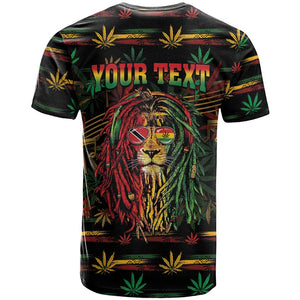Personalized Trinidad and Tobago One Love Reggae Lion T shirt Caribbean Reggae Spirit