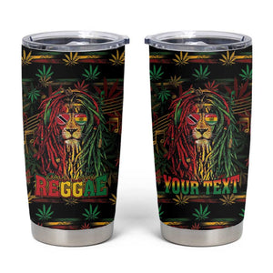 Personalized Trinidad and Tobago One Love Reggae Lion Tumbler Cup Caribbean Reggae Spirit