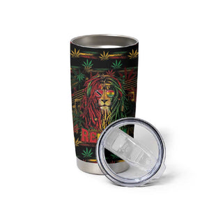 Personalized Trinidad and Tobago One Love Reggae Lion Tumbler Cup Caribbean Reggae Spirit