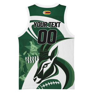 Custom Rugby Zimbabwe Basketball Jersey Sables Is The Champion LT01