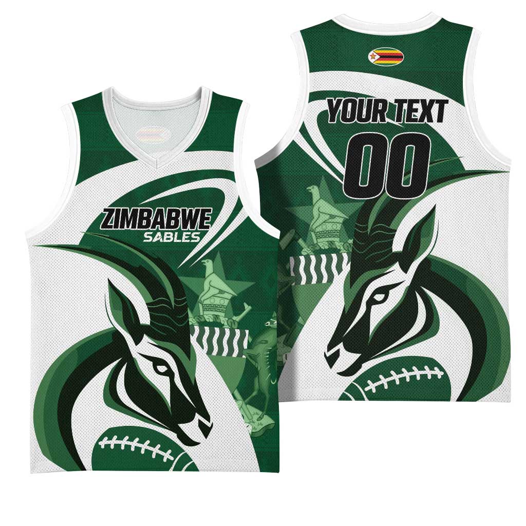 Custom Rugby Zimbabwe Basketball Jersey Sables Is The Champion LT01