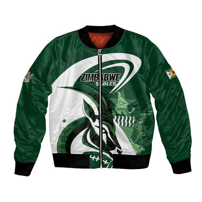 Custom Rugby Zimbabwe Bomber Jacket Sables Is The Champion - African Pride
