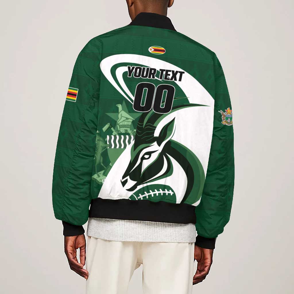 Custom Rugby Zimbabwe Bomber Jacket Sables Is The Champion - African Pride