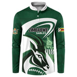 Custom Rugby Zimbabwe Button Sweatshirt Sables Is The Champion