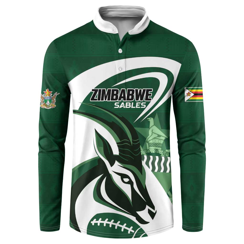 Custom Rugby Zimbabwe Button Sweatshirt Sables Is The Champion