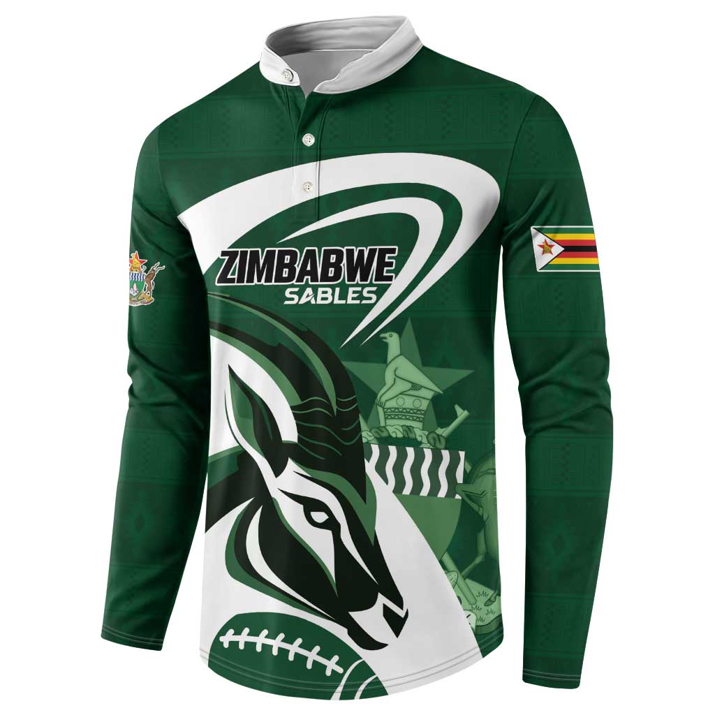 Custom Rugby Zimbabwe Button Sweatshirt Sables Is The Champion