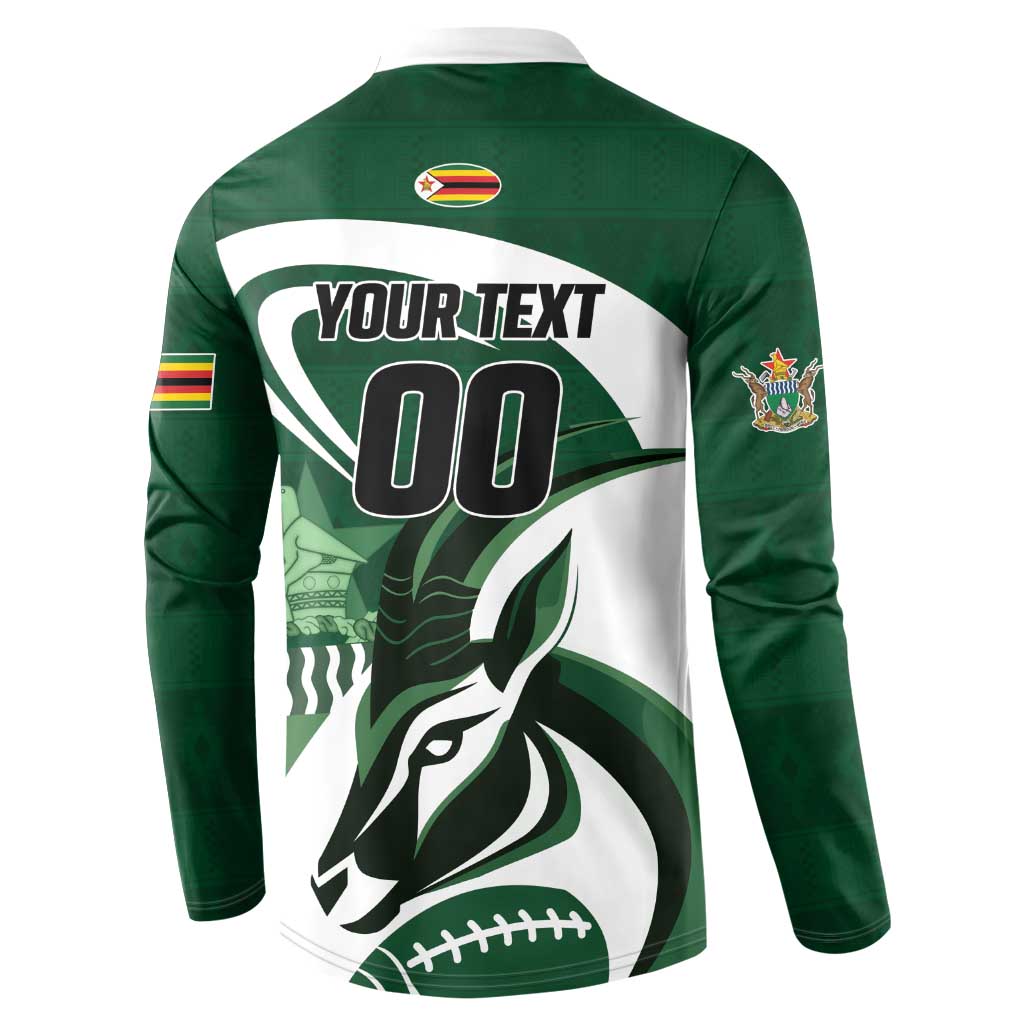 Custom Rugby Zimbabwe Button Sweatshirt Sables Is The Champion