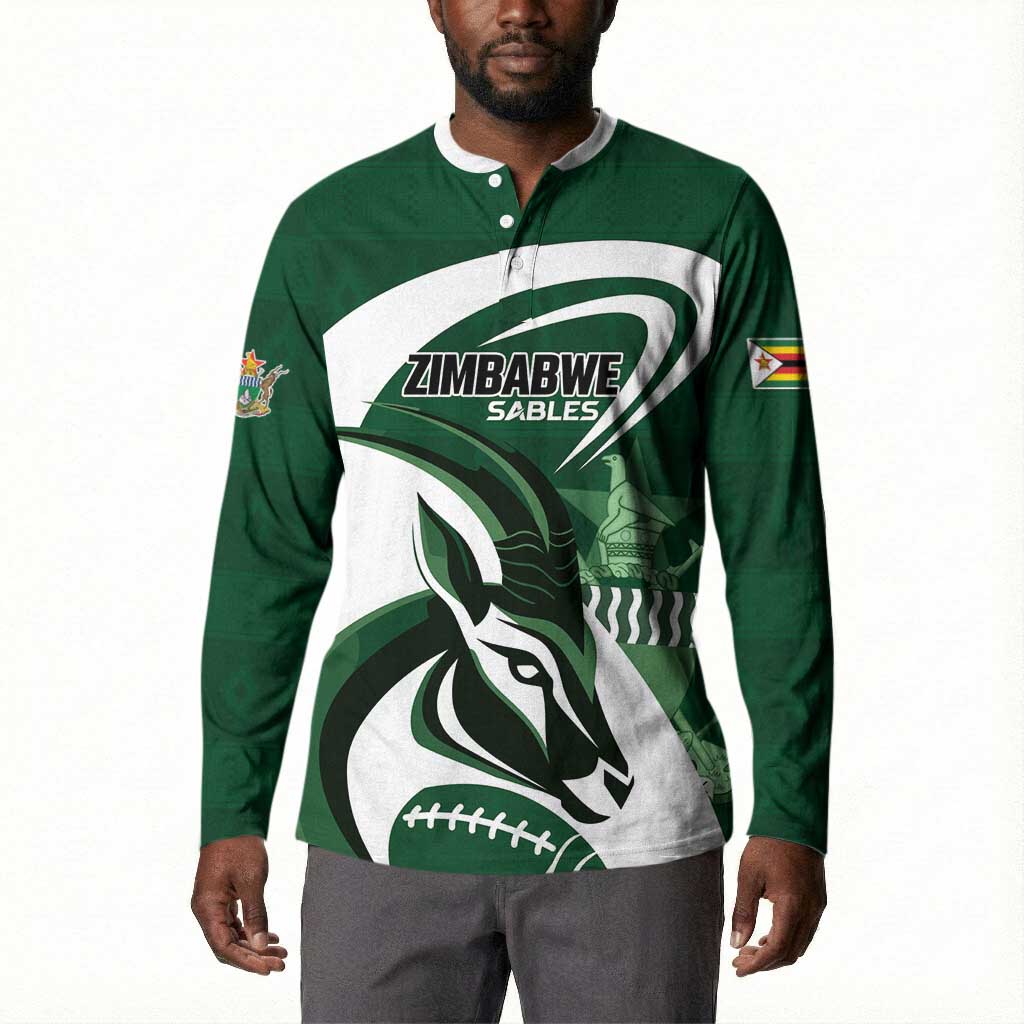 Custom Rugby Zimbabwe Button Sweatshirt Sables Is The Champion