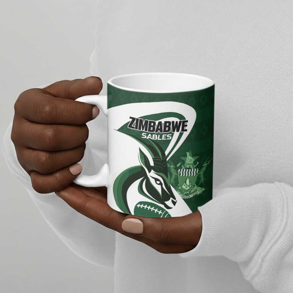 Custom Rugby Zimbabwe Ceramic Mug Sables Is The Champion