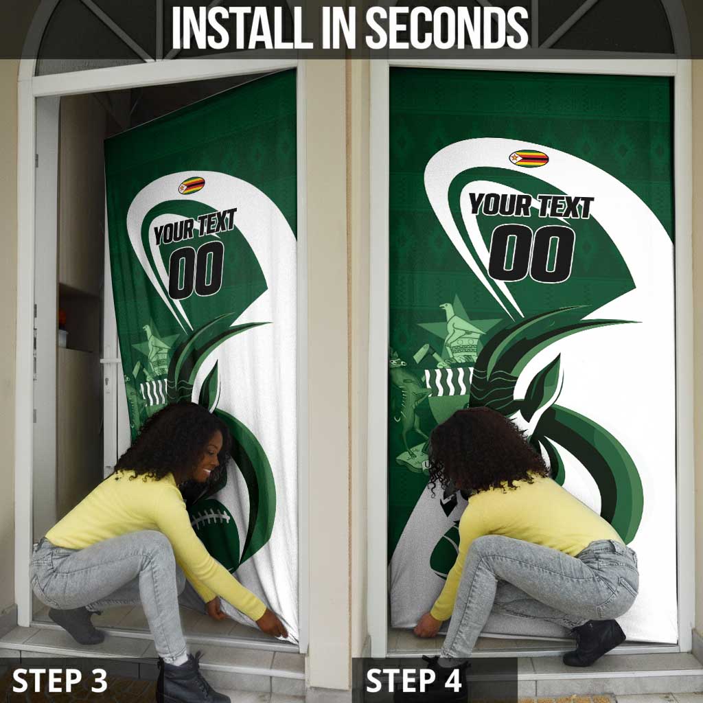 Custom Rugby Zimbabwe Door Cover Sables Is The Champion