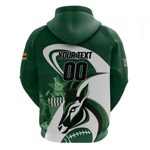 Custom Rugby Zimbabwe Hoodie Sables Is The Champion - African Pride