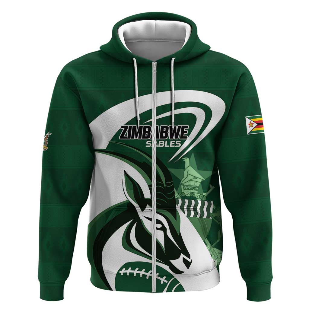 Custom Rugby Zimbabwe Hoodie Sables Is The Champion - African Pride