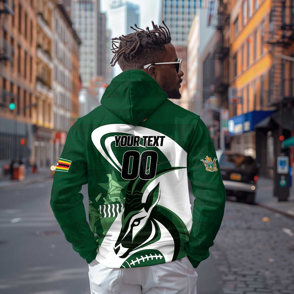 Custom Rugby Zimbabwe Hoodie Sables Is The Champion - African Pride