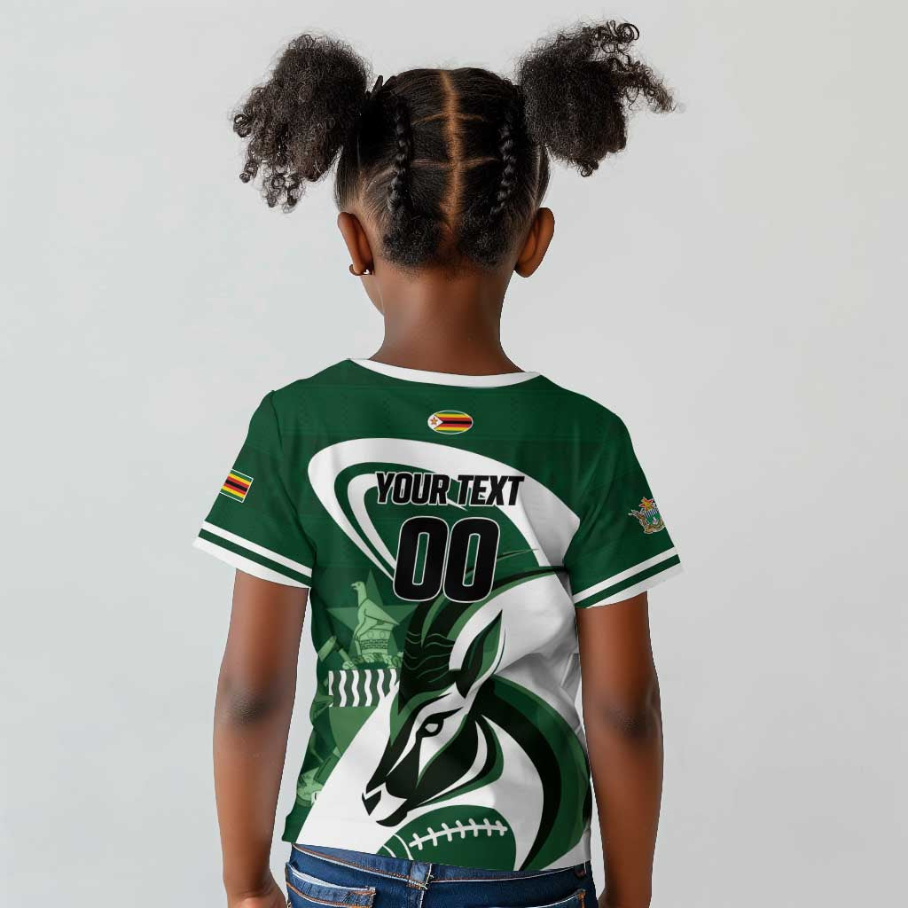 Custom Rugby Zimbabwe Kid T shirt Sables Is The Champion - African Pride