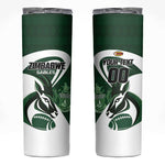 Custom Rugby Zimbabwe Skinny Tumbler Sables Is The Champion - African Pride
