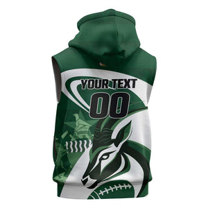 Custom Rugby Zimbabwe Sleeveless Hoodie Sables Is The Champion - African Pride