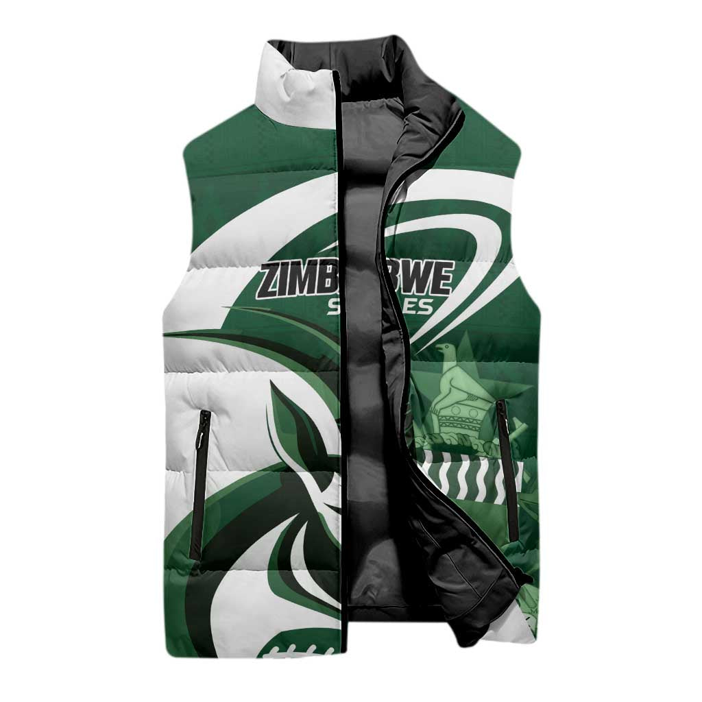 Custom Rugby Zimbabwe Sleeveless Puffer Jacket Sables Is The Champion