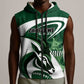 Custom Rugby Zimbabwe Sleeveless Zip Hoodie Sables Is The Champion - African Pride