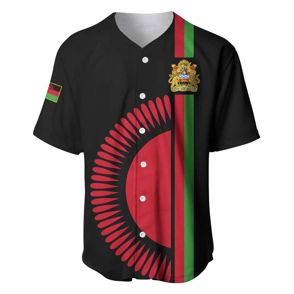 Personalized Malawi Baseball Jersey with Coat of Arms Flag Style