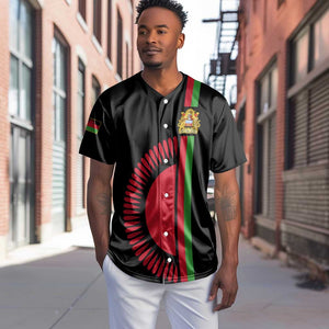 Personalized Malawi Baseball Jersey with Coat of Arms Flag Style