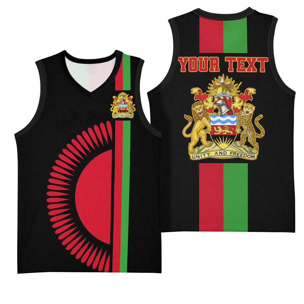 Personalized Malawi Basketball Jersey with Coat of Arms Flag Style LT01