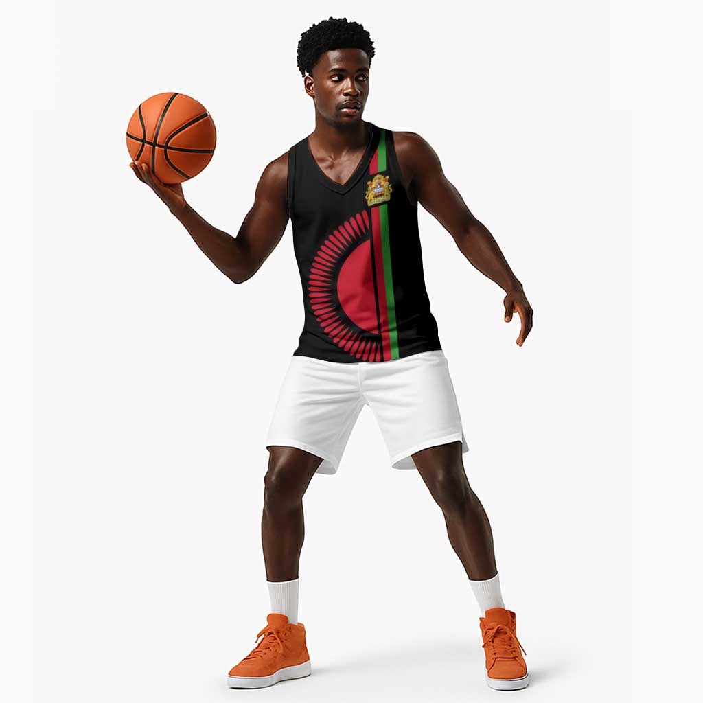 Personalized Malawi Basketball Jersey with Coat of Arms Flag Style LT01
