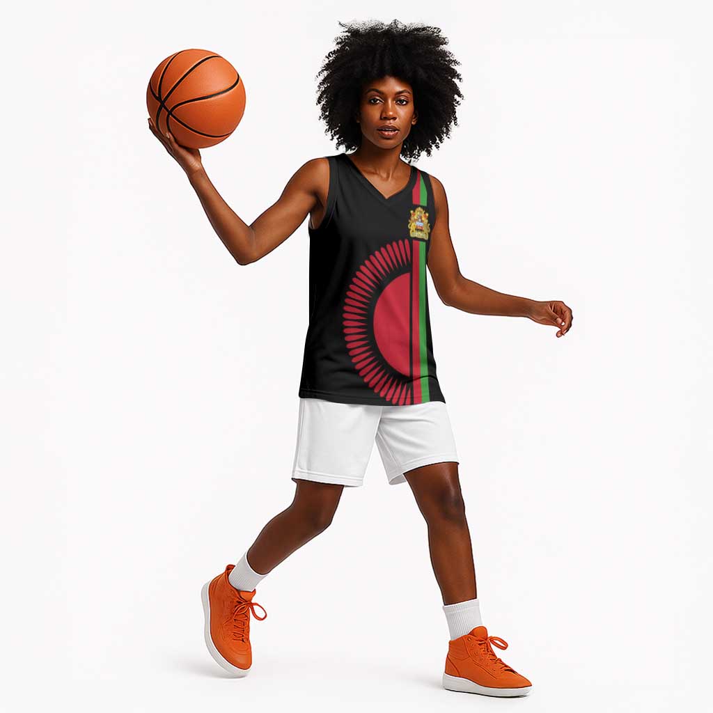 Personalized Malawi Basketball Jersey with Coat of Arms Flag Style LT01
