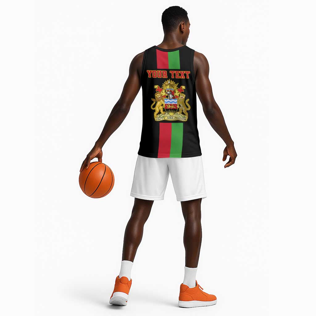 Personalized Malawi Basketball Jersey with Coat of Arms Flag Style LT01