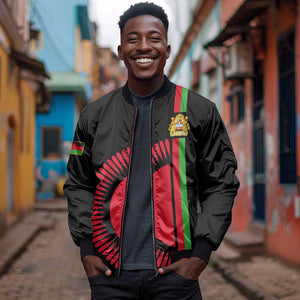 Personalized Malawi Bomber Jacket with Coat of Arms Flag Style