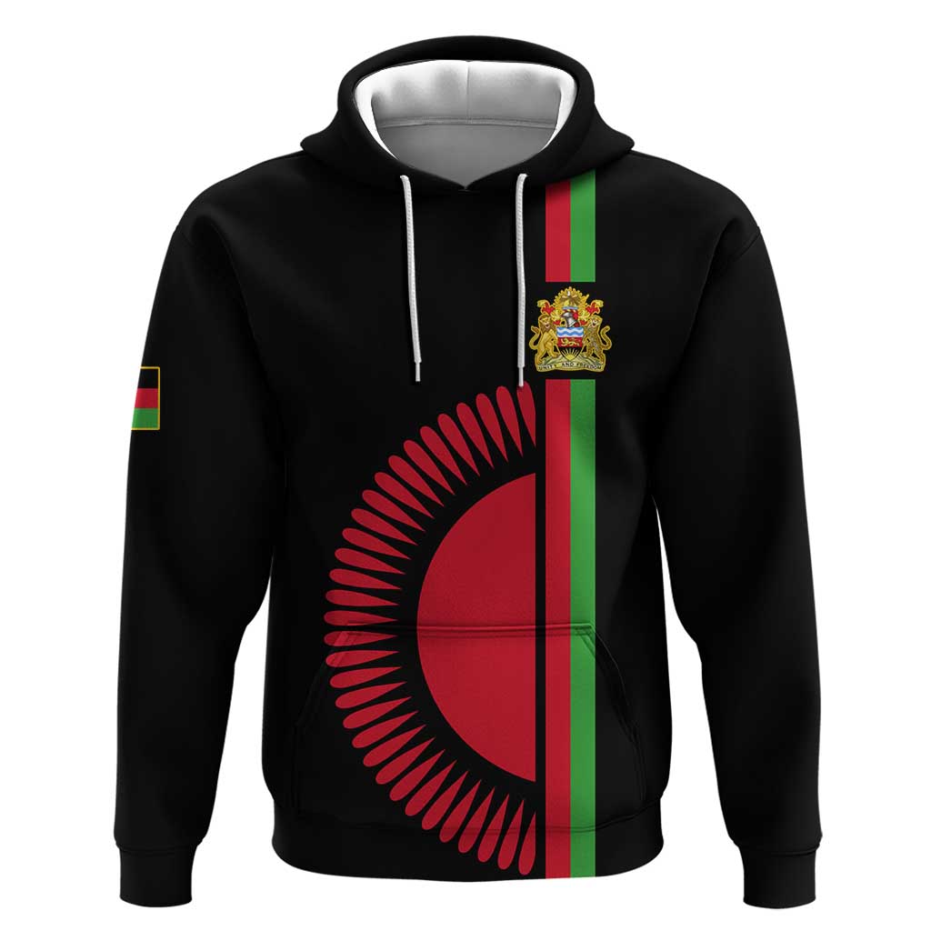 Personalized Malawi Hoodie with Coat of Arms Flag Style