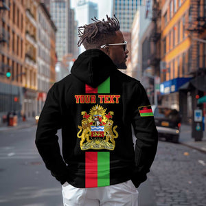 Personalized Malawi Hoodie with Coat of Arms Flag Style