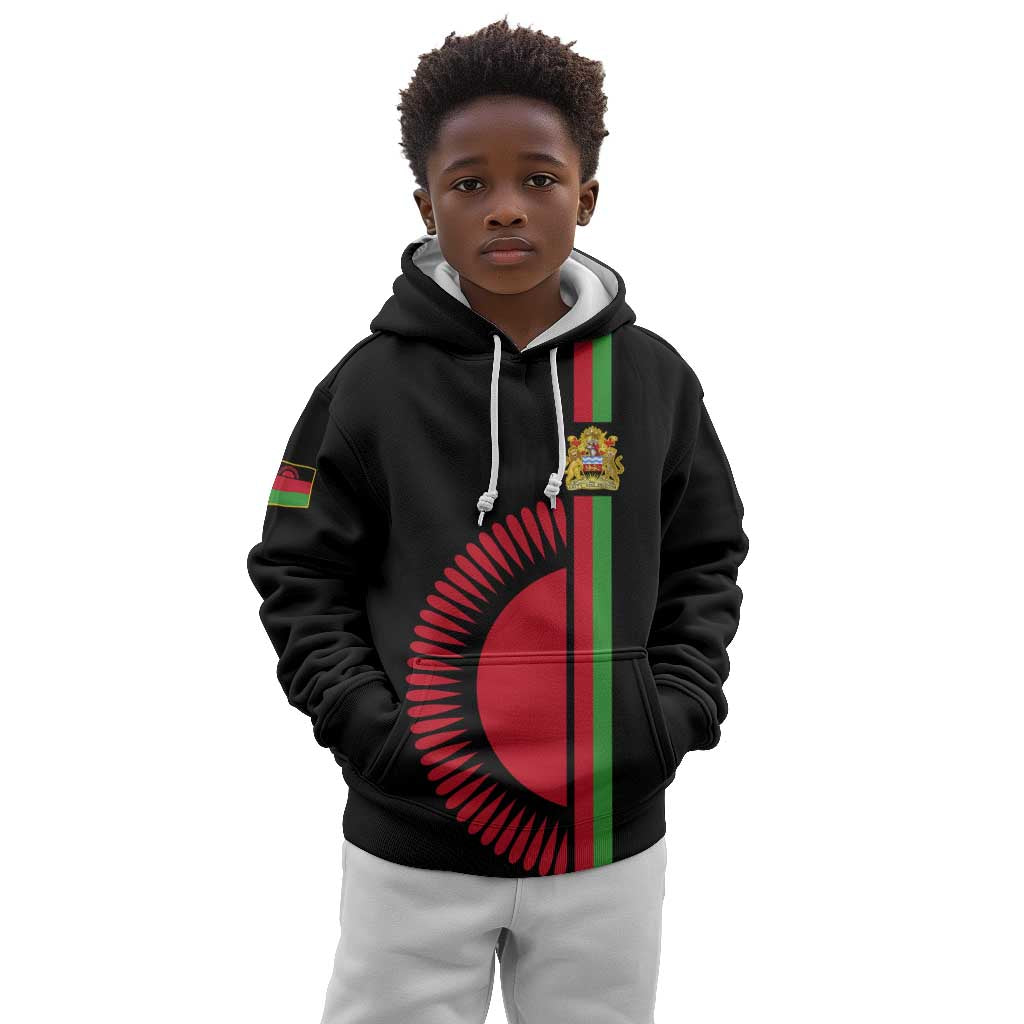 Personalized Malawi Kid Hoodie with Coat of Arms Flag Style